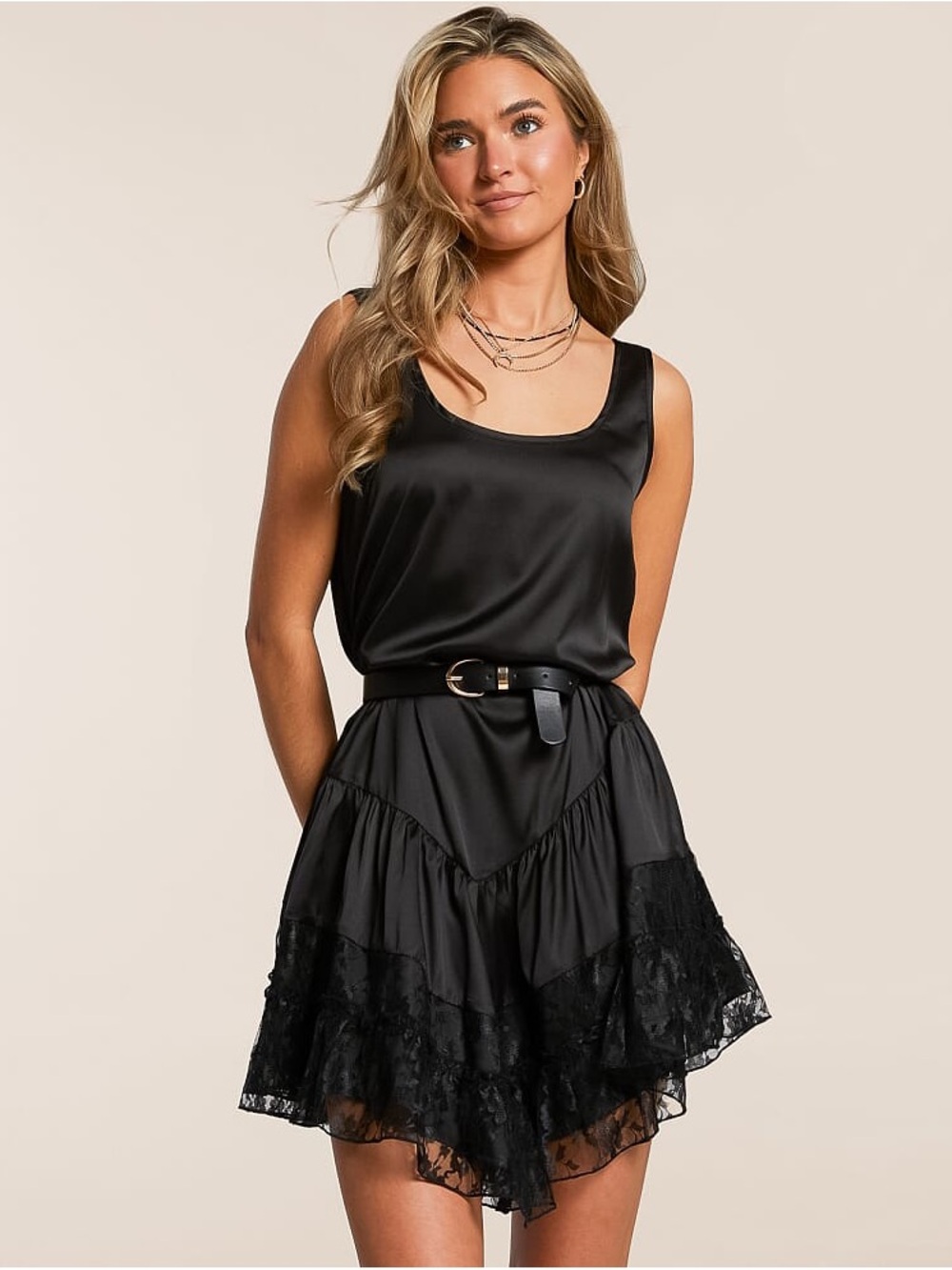 Willow & Root Tiered Layered Mini Dress